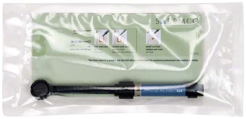 ELS Spritze IA incisal amber in transparenter Verpackung mit Anleitung.