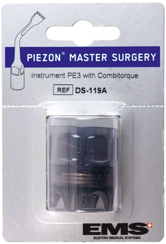 Verpackung des EMS Swiss Instruments Surgery Ansätze Instrument PE3 mit Combitorque.