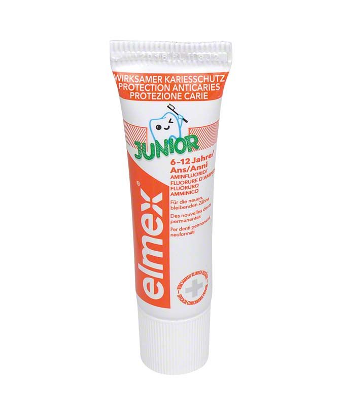 elmex® JUNIOR Zahnpasta Tube 12ml für Kinder von 6-12 Jahren