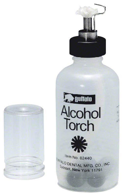 Buffalo Alkoholbrenner mit Kunststoffflasche und abnehmbarer Schutzkappe.