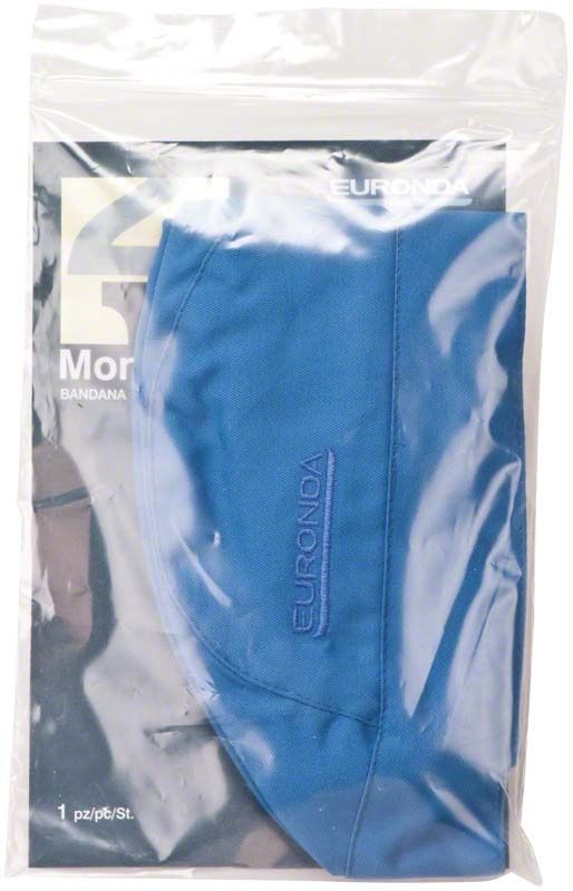 Monoart Bandana Kopfhaube in dunkelblau, verpackt in Klarsichtfolie.