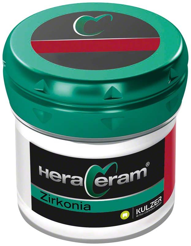 HeraCeram® Zirkonia Increaser IN B3 in grünem Behälter mit Etikett.