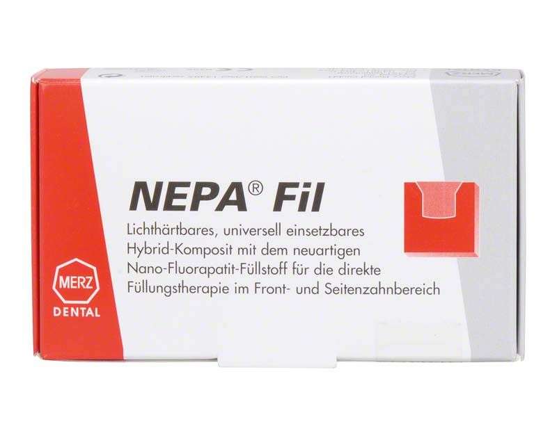 Verpackung der NEPA Fil Tips A3 mit Produktinformationen und Markenlogo.