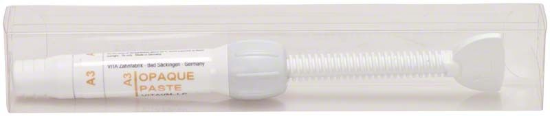 VITA VM® LC Opaque Paste Spritze A3 in transparenter Verpackung.