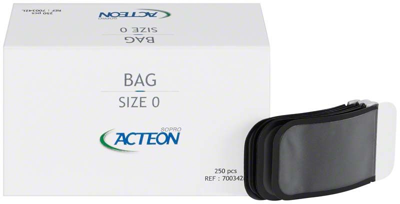 Einweg Hygieneschutzhüllen Gr.0 in weißer Verpackung mit 250 Hüllen.