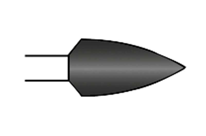 Identoflex™ Universal Polierer Flamme in Flammenform.