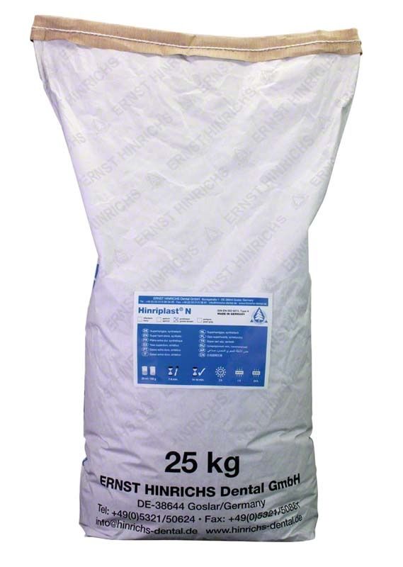 Hinriplast® N goldbraun 25kg Sack mit blauer Produktetikettierung.