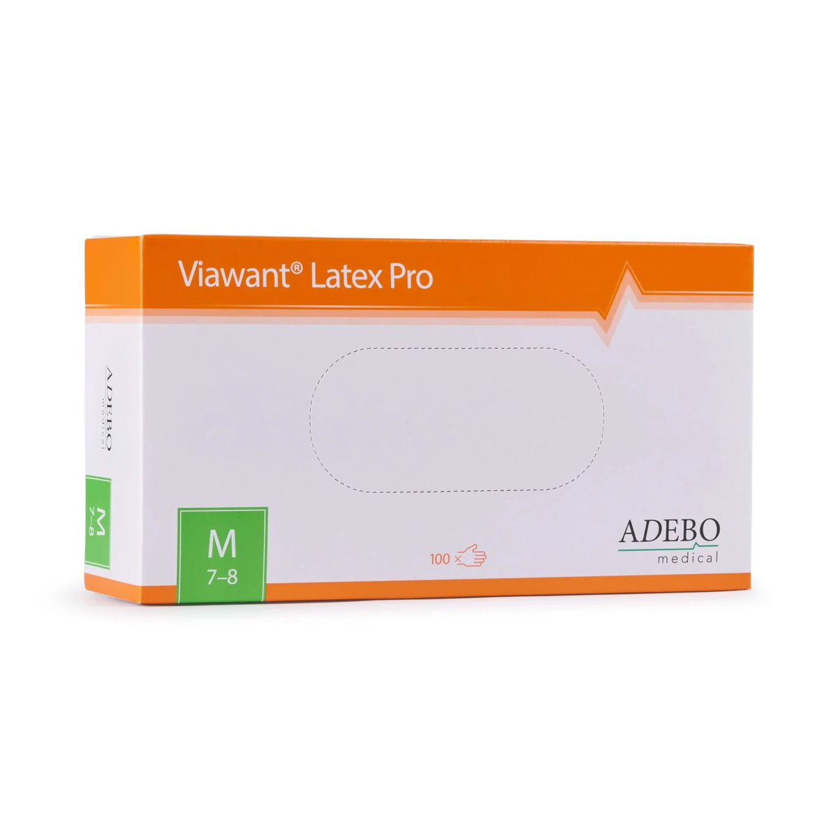 Viawant Latex Pro Einmalhandschuhe Verpackung in Größe M.