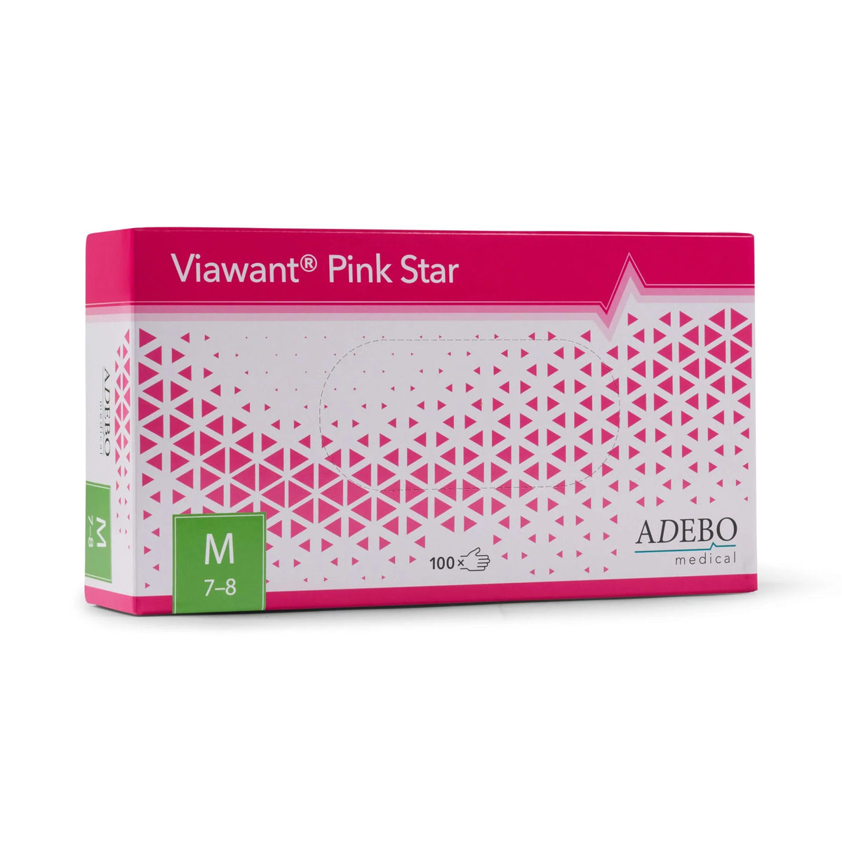 Viawant Pink Star Nitrilhandschuhe, rosa, puderfrei, Größe S, Verpackung.