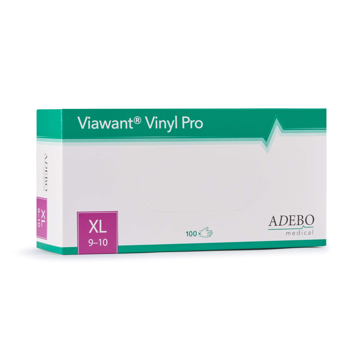 Viawant Vinyl Pro Einmalhandschuhe aus Vinyl, Größe XL, 100 Stück Packung.