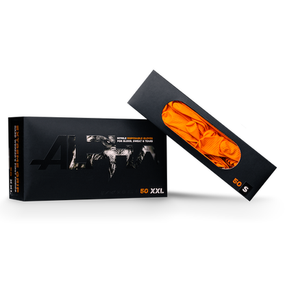 ALPHA EXTREME GRIP, Einmalhandschuh aus Nitril, orange