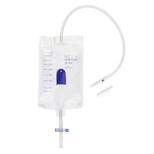 Steriler 1-Kammer Beinbeutel Care Flow UB 750 mit 750 ml Volumen.