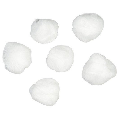 Sechs sterile Mulltupfer für das Katheterlegeset Comfort Plus.