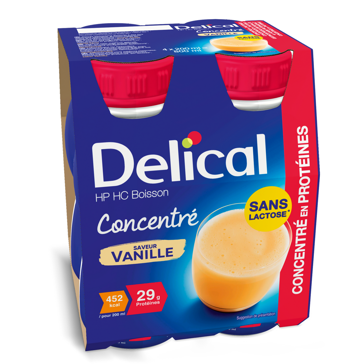 Delical HP HC Getränk Vanille, laktosefrei.