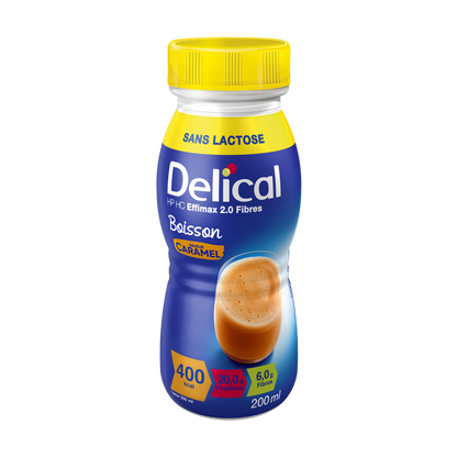 Delical HP HC EFFIMAX 2.0 Caramel Trinknahrung, 200 ml Flasche.