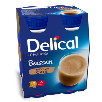 Delical HP HC EFFIMAX 2.0 Kaffee Trinknahrung in 200 ml Flasche.