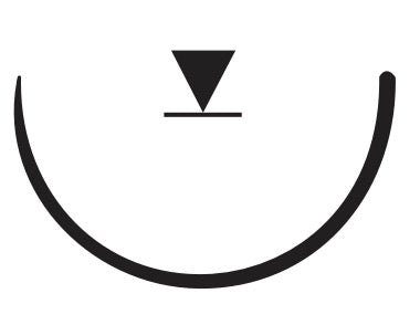 Symbol für chirurgisches Nahtmaterial aus natürlicher Seide.