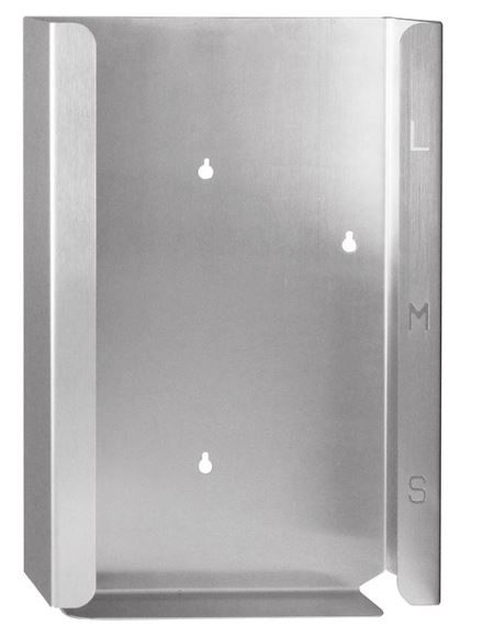 Edelstahl-Handschuh-Dispenserhalter für drei Packungen, Größen S/M/L.