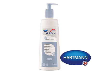 MoliCare® Skin Waschlotion 500ml Flasche mit Spenderpumpe.