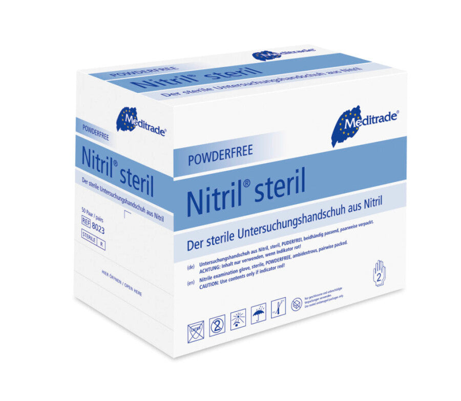 Untersuchungshandschuh aus Nitril, steril