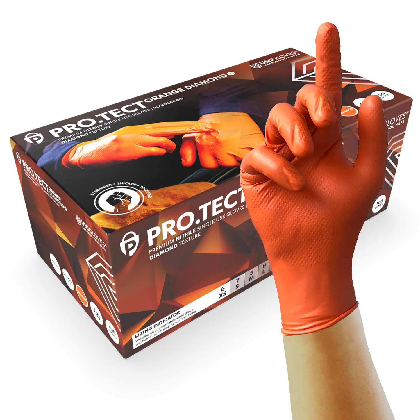 Protect Orange Nitrilhandschuh