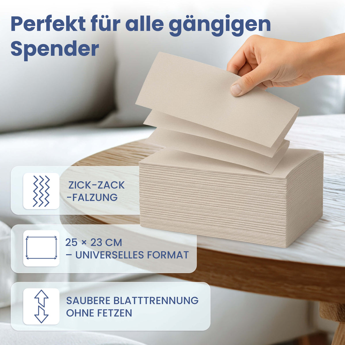 Papierhandtuch 1‑lagig | 5.000 Stück ZZ-Falz