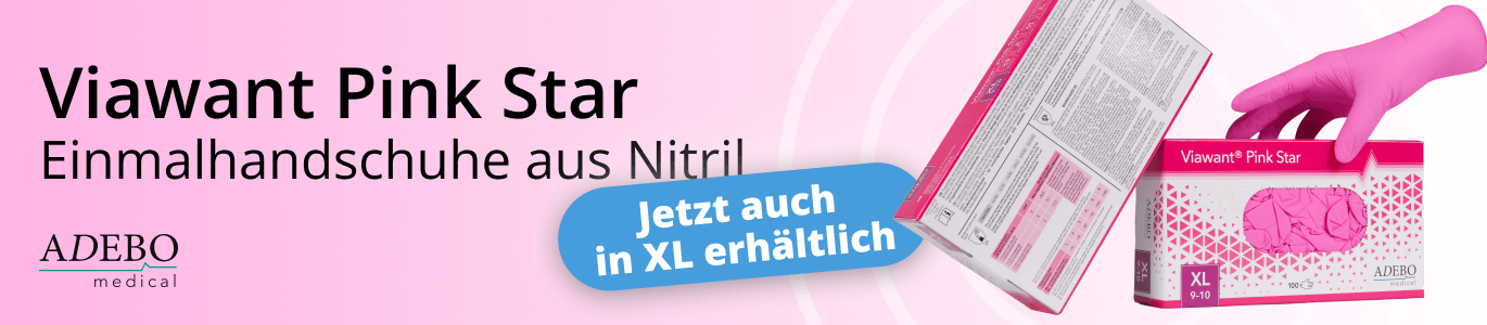 Einmalhandschuhe Viawant Pink Star
