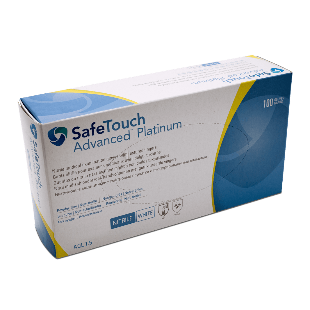 SafeTouch® Advanced™ Platinum Weiß Nitrilhandschuhe