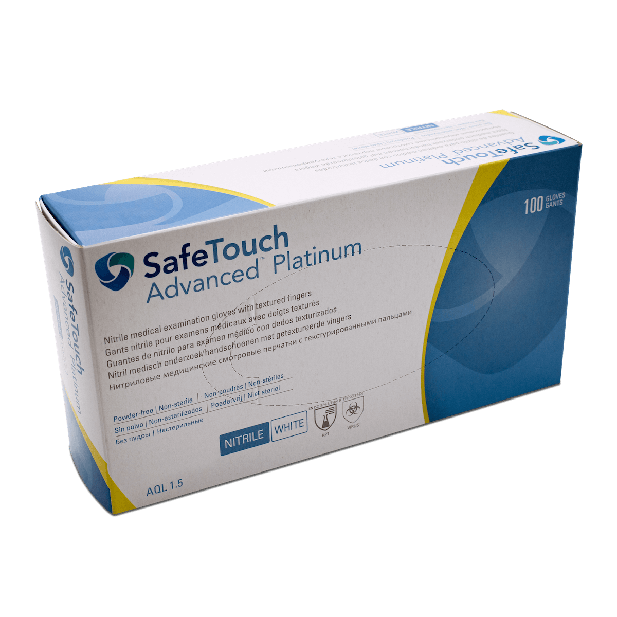 SafeTouch® Advanced™ Platinum Weiß Nitrilhandschuhe