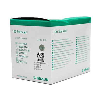 Verpackung der B.Braun Sterican® Einmalkanülen, Gr.20 Ø 0,40 mm x 20 mm.