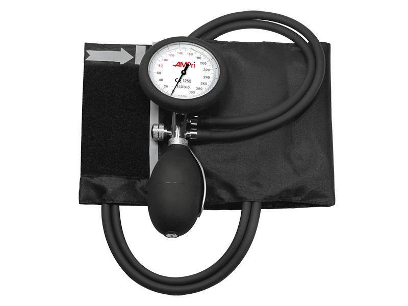 Blutdruckmessgerät Deluxe mit schwarzem Reißverschlussetui und 2-Schlauch-Manschette.