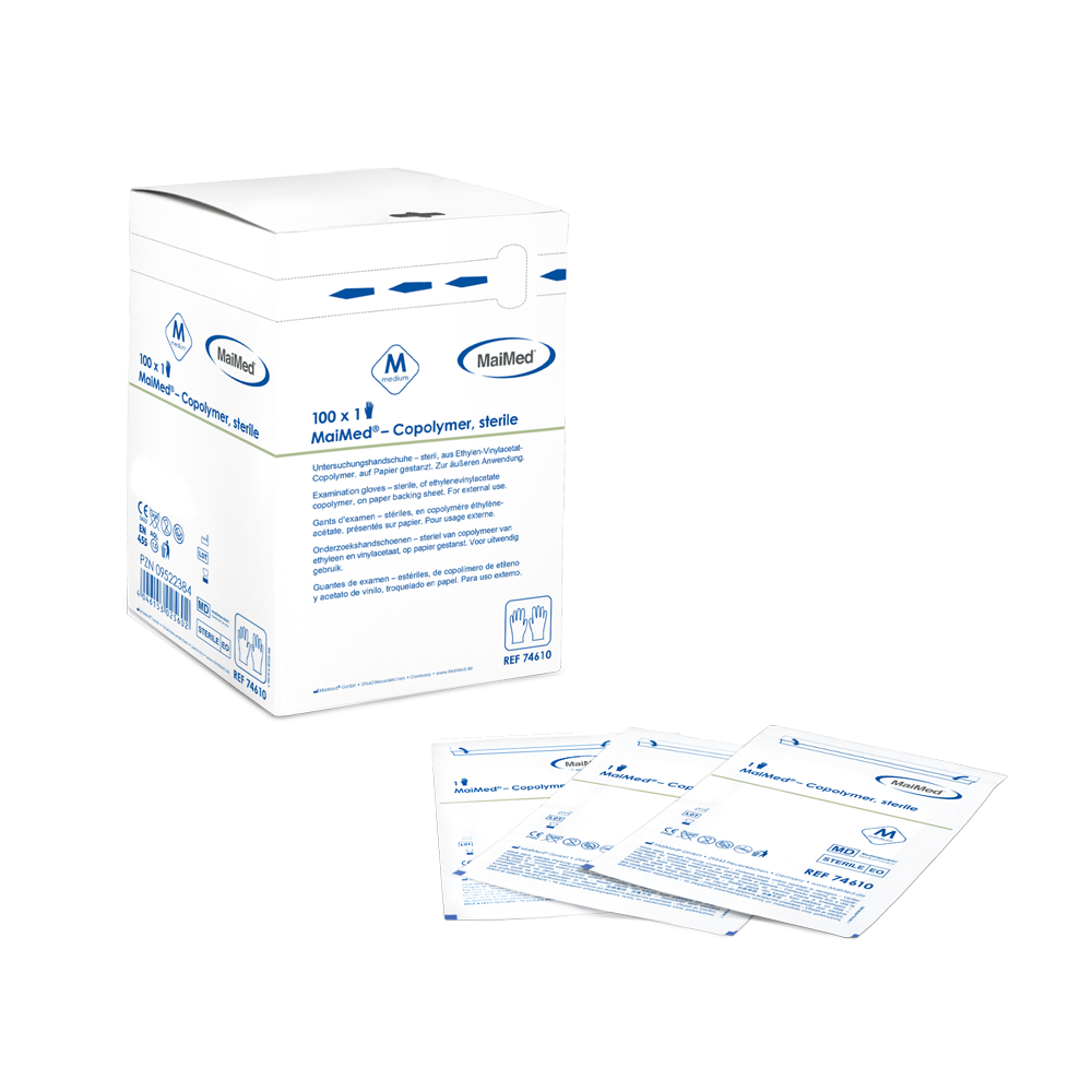 MaiMed-Copolymer-steril Sterile Einmalhandschuhe, latex- und puderfrei