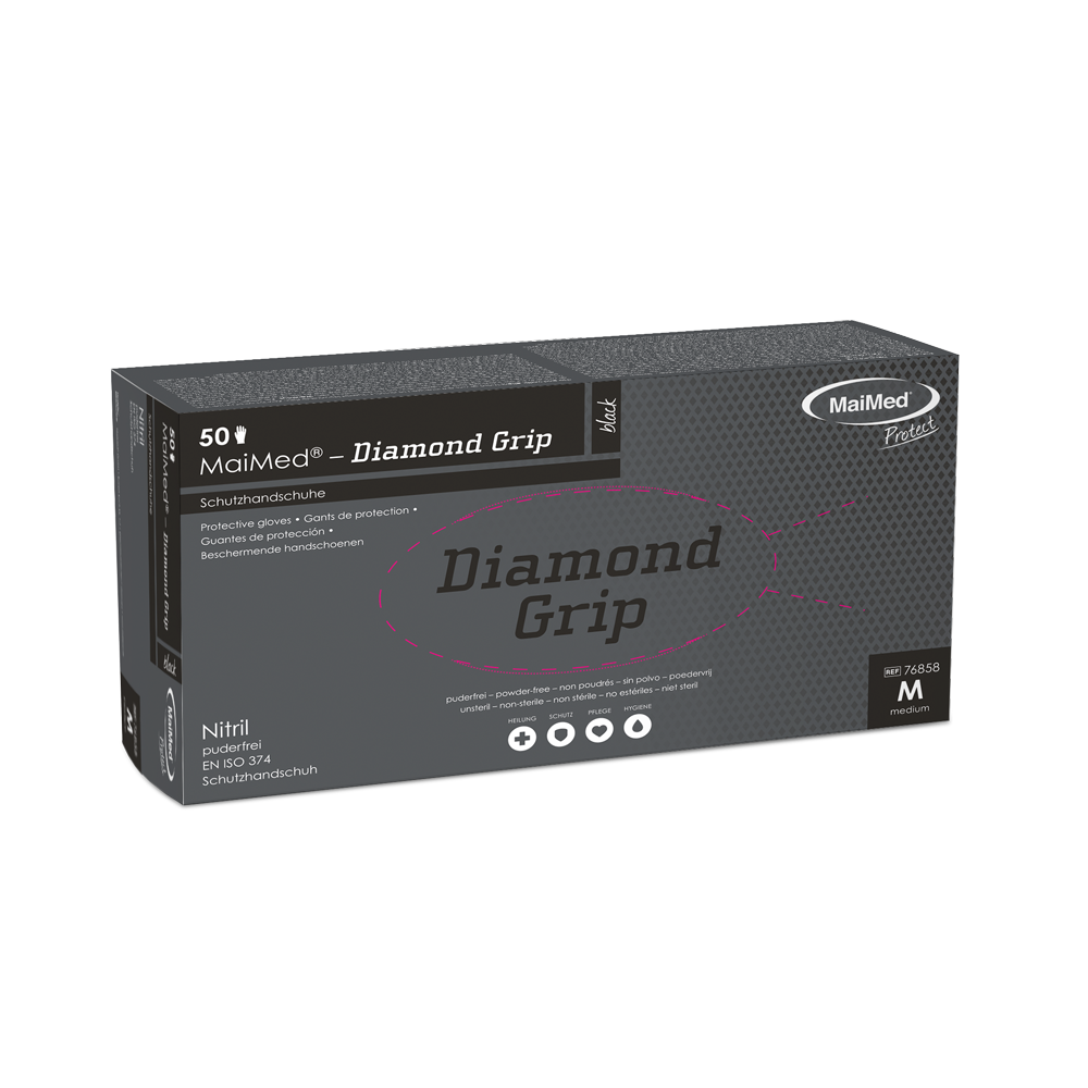 MaiMed-Diamond Grip Nitrilhandschuh mit Diamant-Texturierung