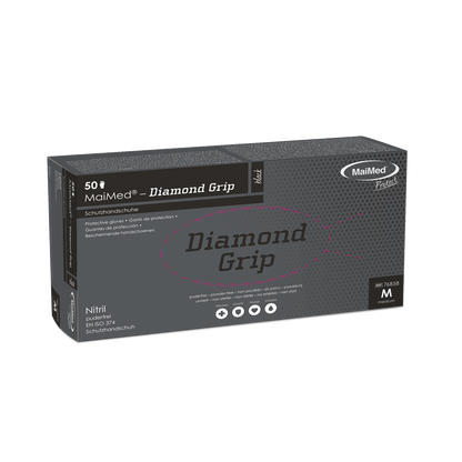 MaiMed-Diamond Grip Nitrilhandschuh mit Diamant-Texturierung