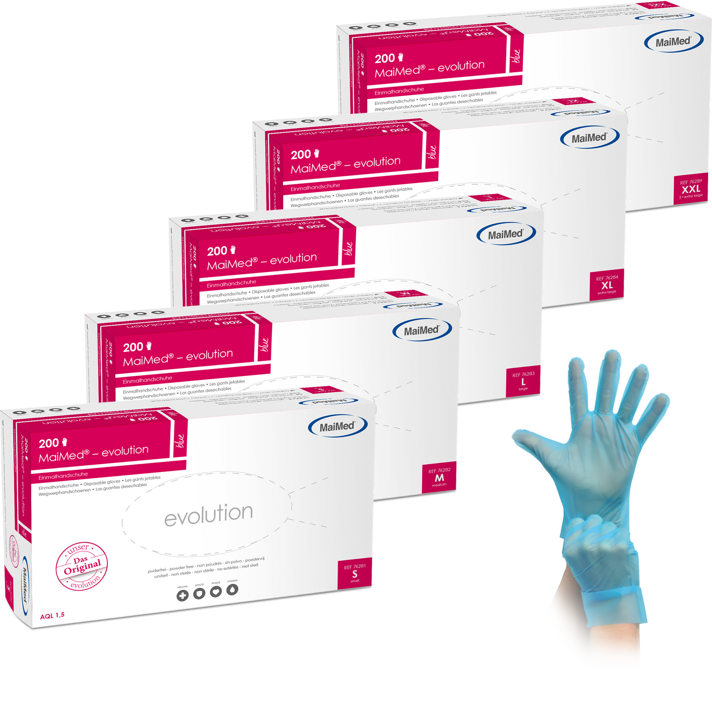 MaiMed-evolution blue Latexfreie Einmalhandschuhe