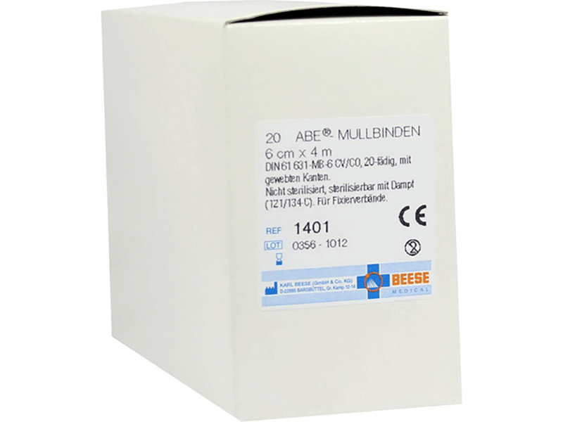 Starre Mullbinden-Verpackung von Meditrade, Größe 6 cm x 4 m.