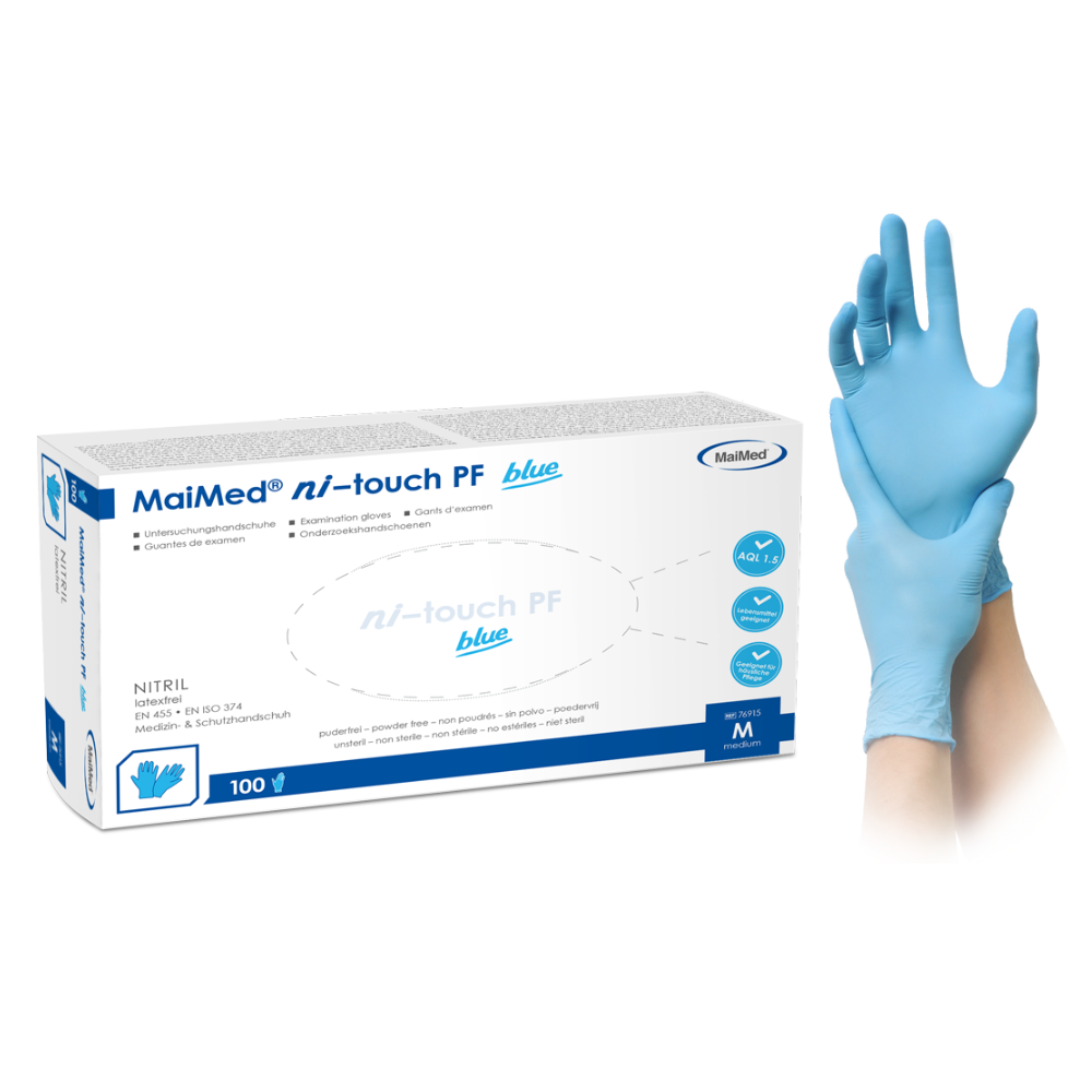 MaiMed ni-touch PF Puderfrei Nitrilhandschuhe