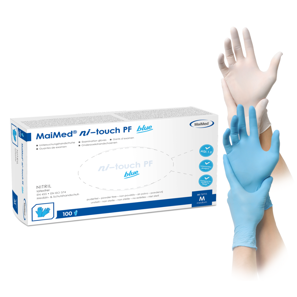MaiMed ni-touch PF Puderfrei Nitrilhandschuhe