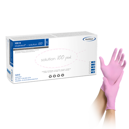 MaiMed-solution100 pink Nitrilhandschuhe puderfrei, latexfrei