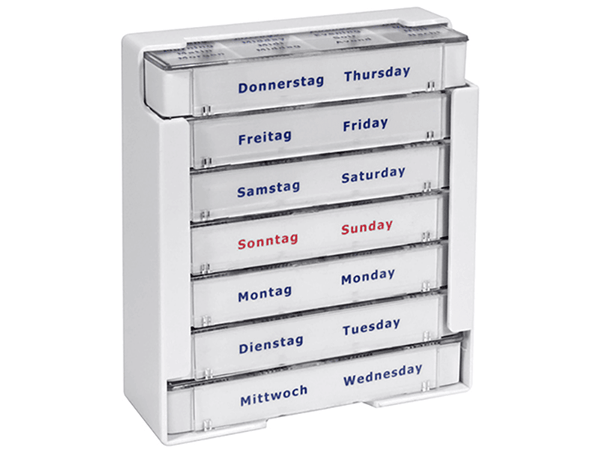 ✓ Praktische Tablettenbox – Woche