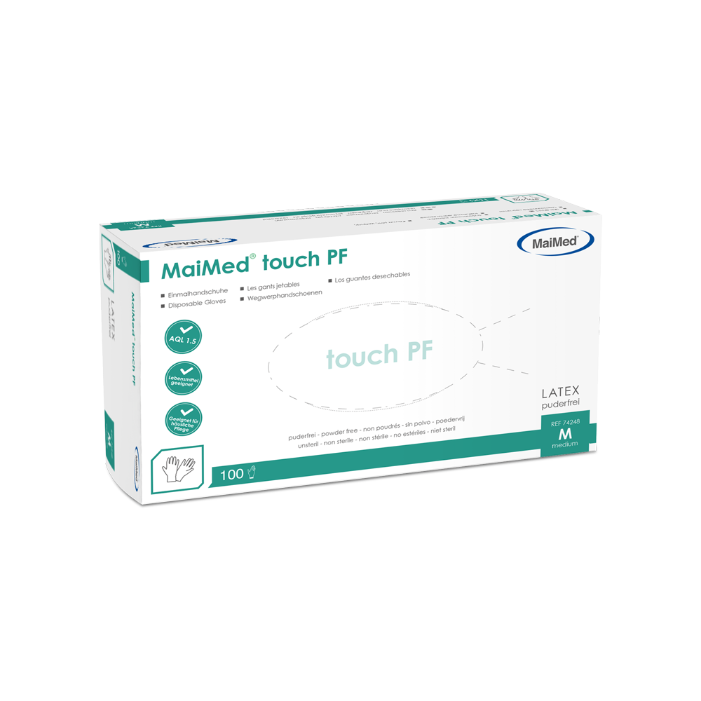 MaiMed touch PF Latexhandschuh, puderfrei, unsteril