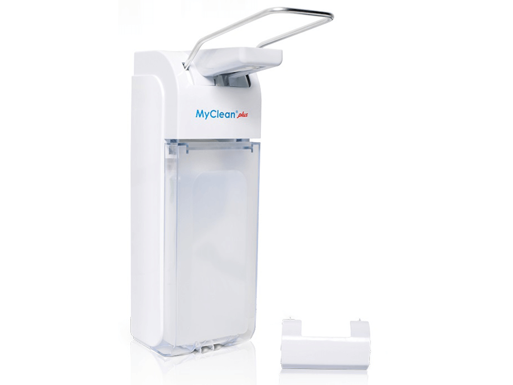 Universalspender mit Armhebel für Desinfektionsmittel und Flüssigseife