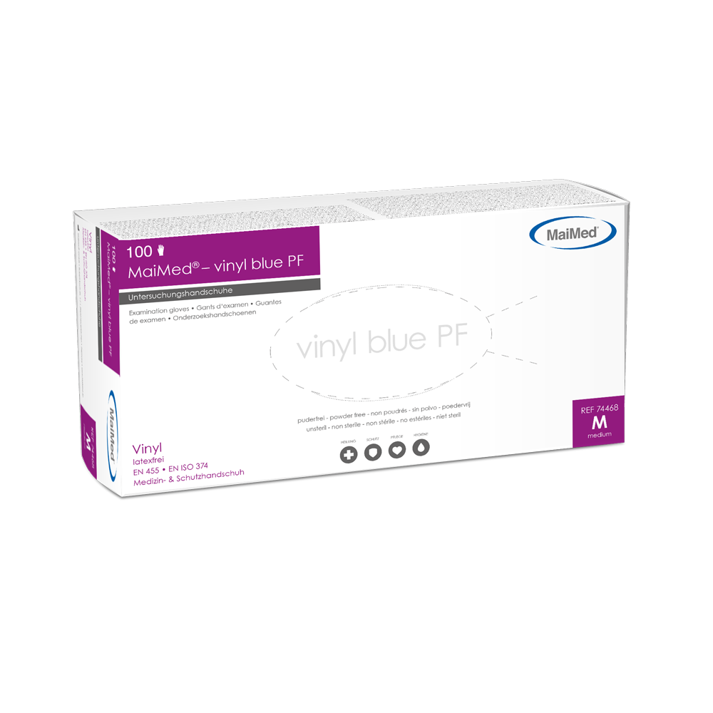 MaiMed-vinyl blue PF Vinylhandschuhe, puderfrei