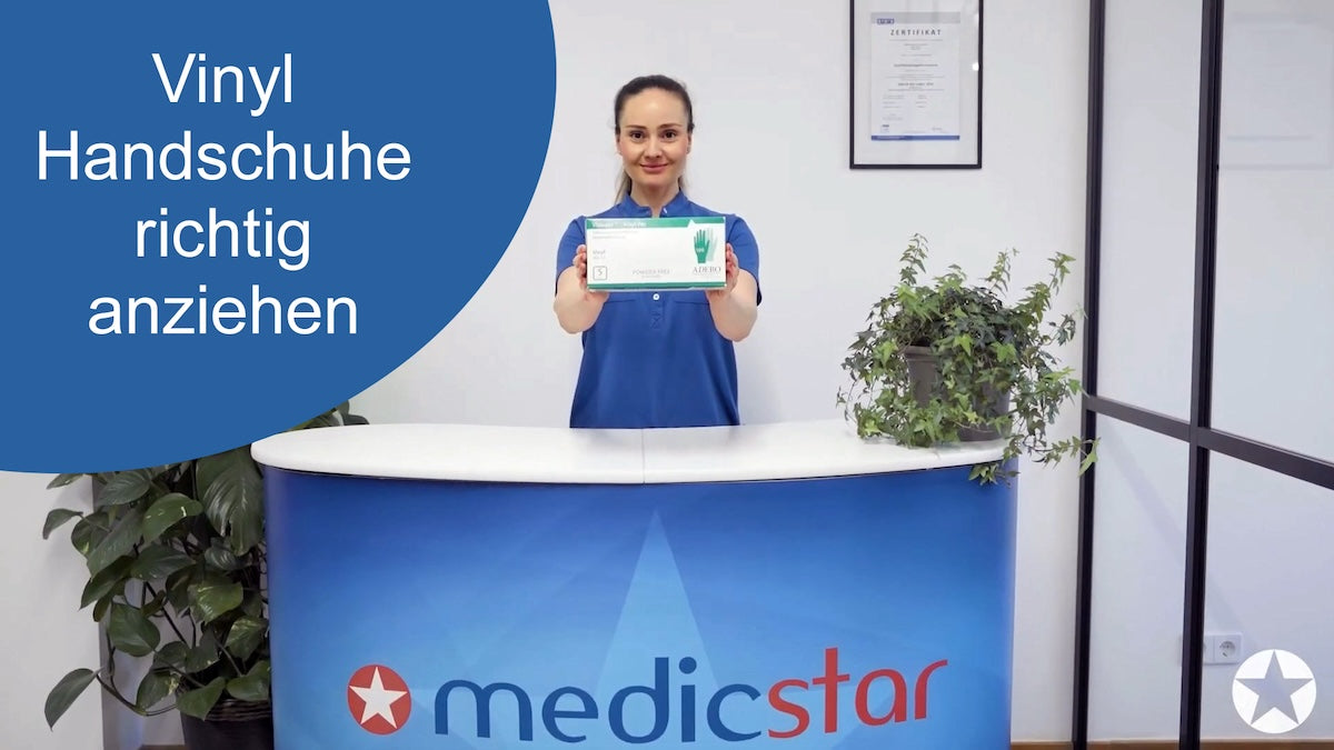 Video laden: Vinylhandschuhe richtig anziehen